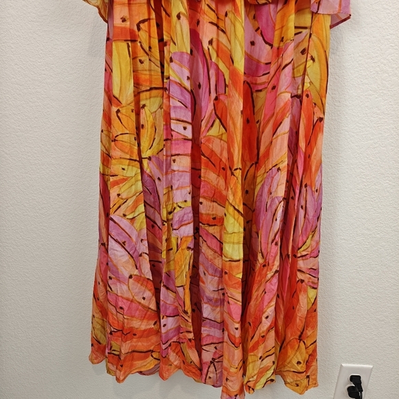 FARM RIO Nwot Ombre Bananas Crossed Back Square Neck Maxi Dress XS Women's - Picture 8 of 15